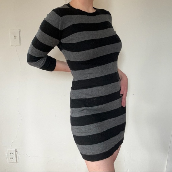 Striped Long Sleeve Sweater Dress - Picture 3 of 7